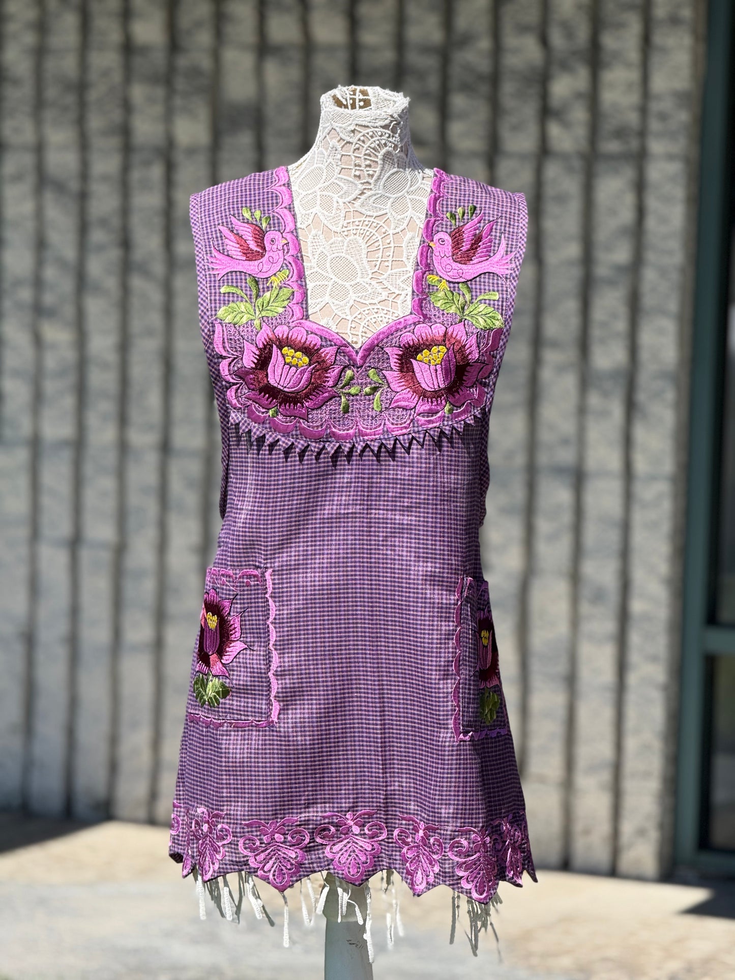 Grape Color Apron/ Mandil Uva L