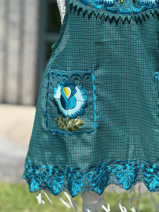 Teal Apron/Mandil L
