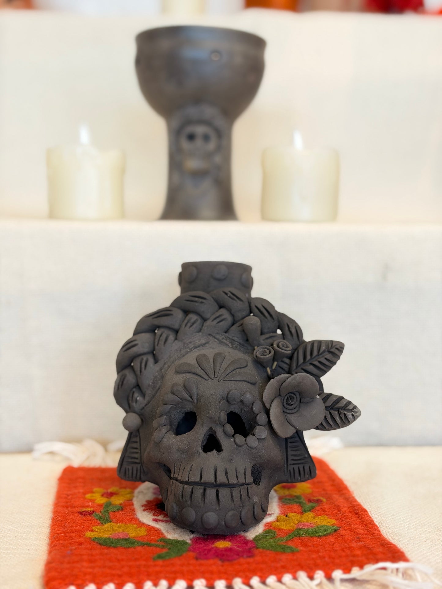 Catrina Ahumada Candle Holder "A"