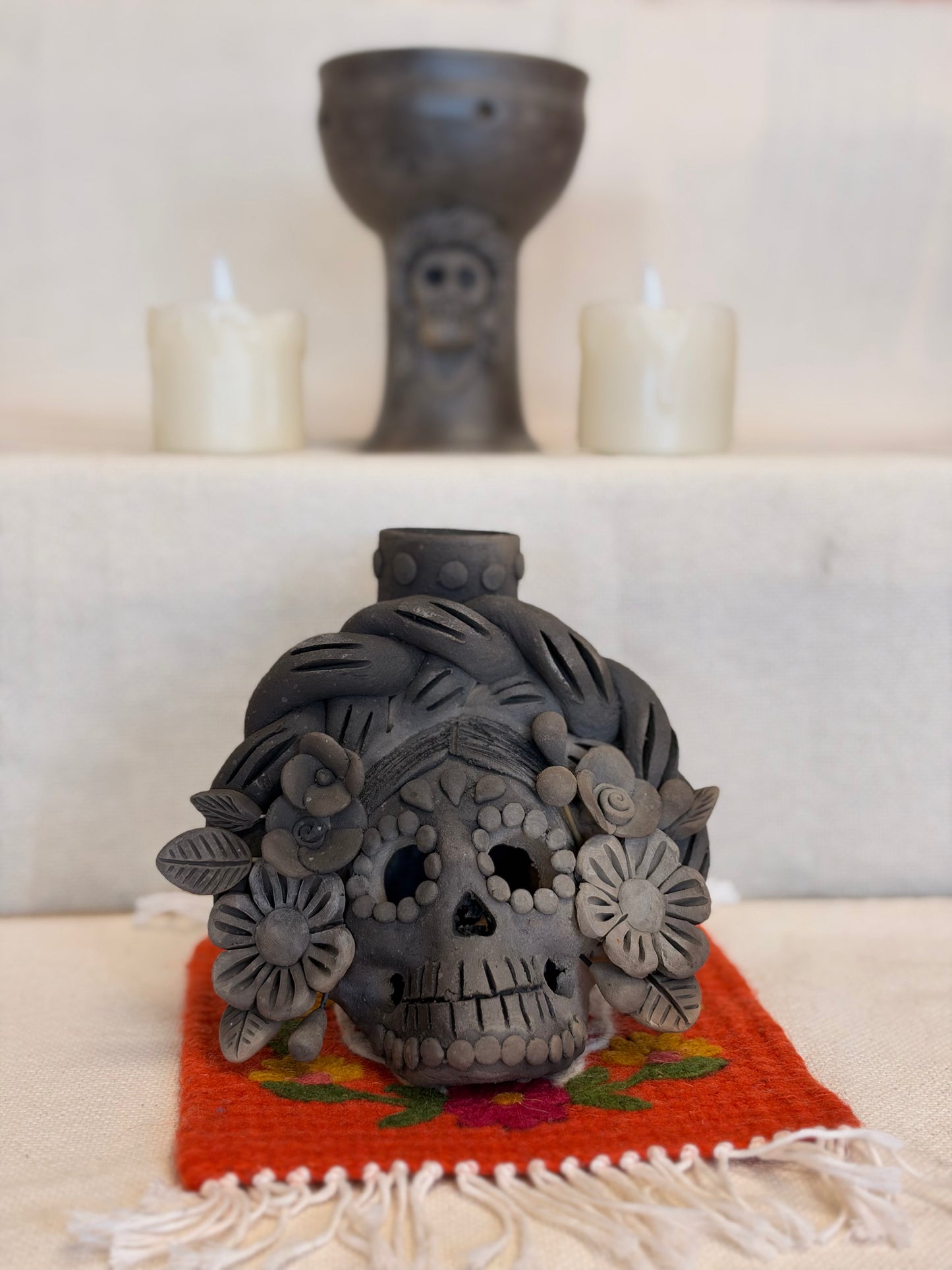Catrina Ahumado Candle Holder "C"