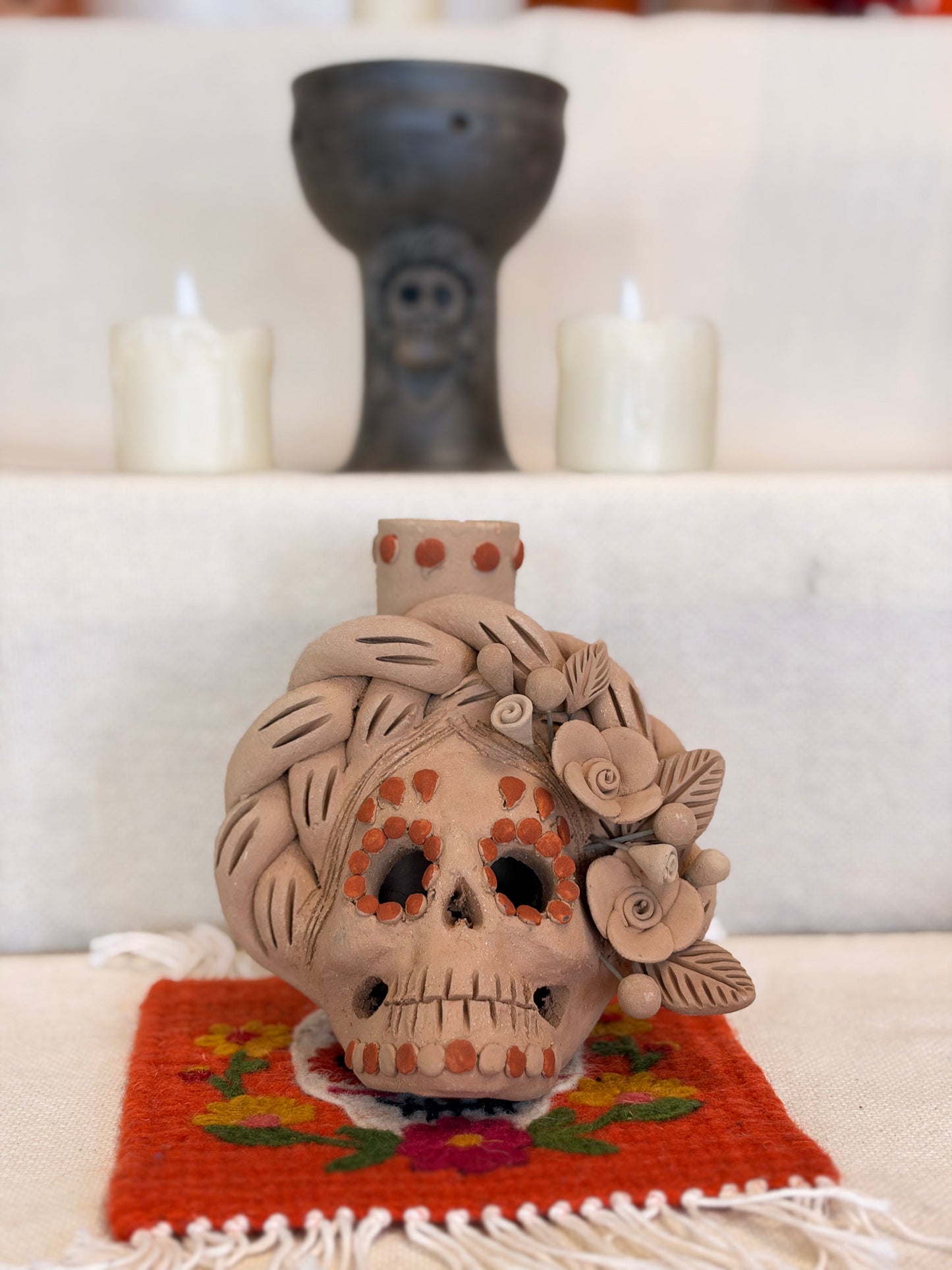 Catrina Natural CandleHolder "O"