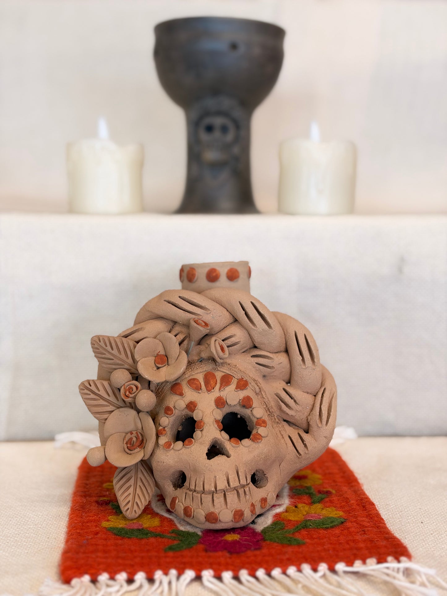 Catrina Natural CandleHolder "Q"