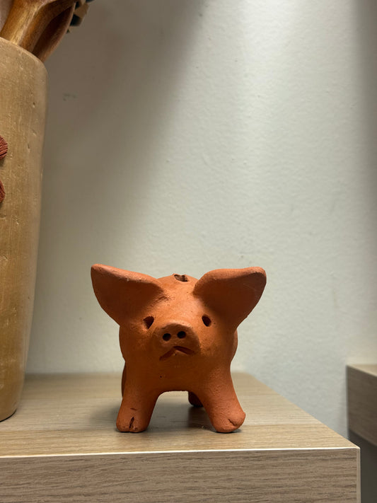 Piggy barro rojo decor