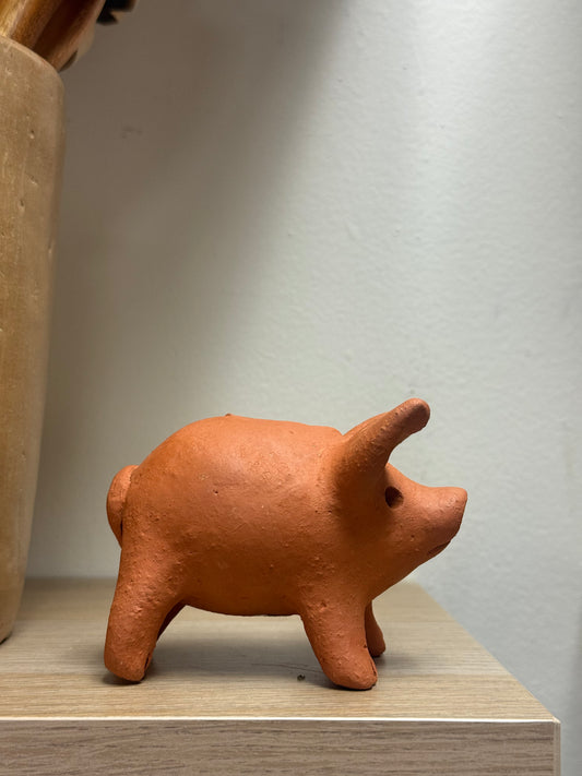 Piggy barro rojo decor