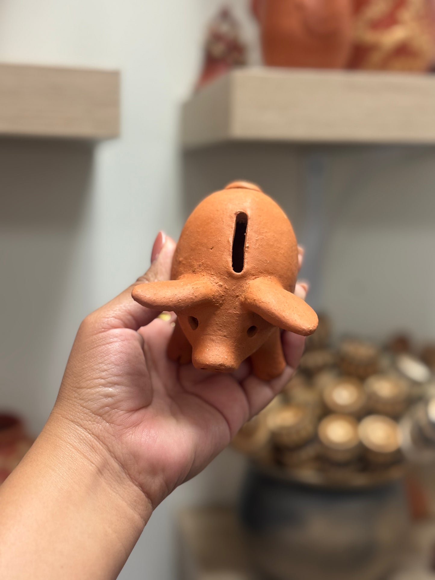 Piggy barro rojo decor