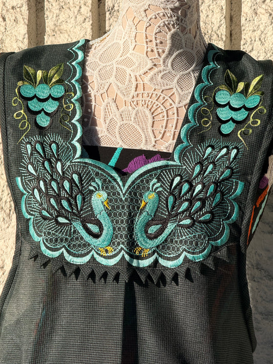 Hunter Green Peacock Mandil/Apron XL