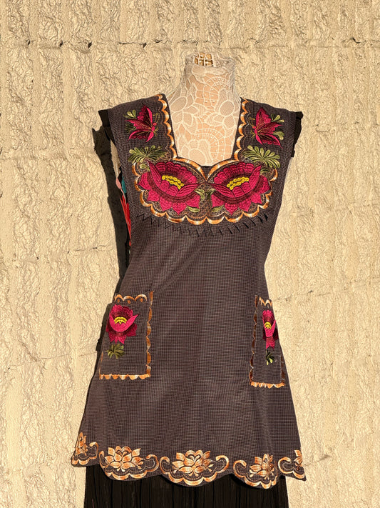 Mariposa con Flor Mandil/Apron L