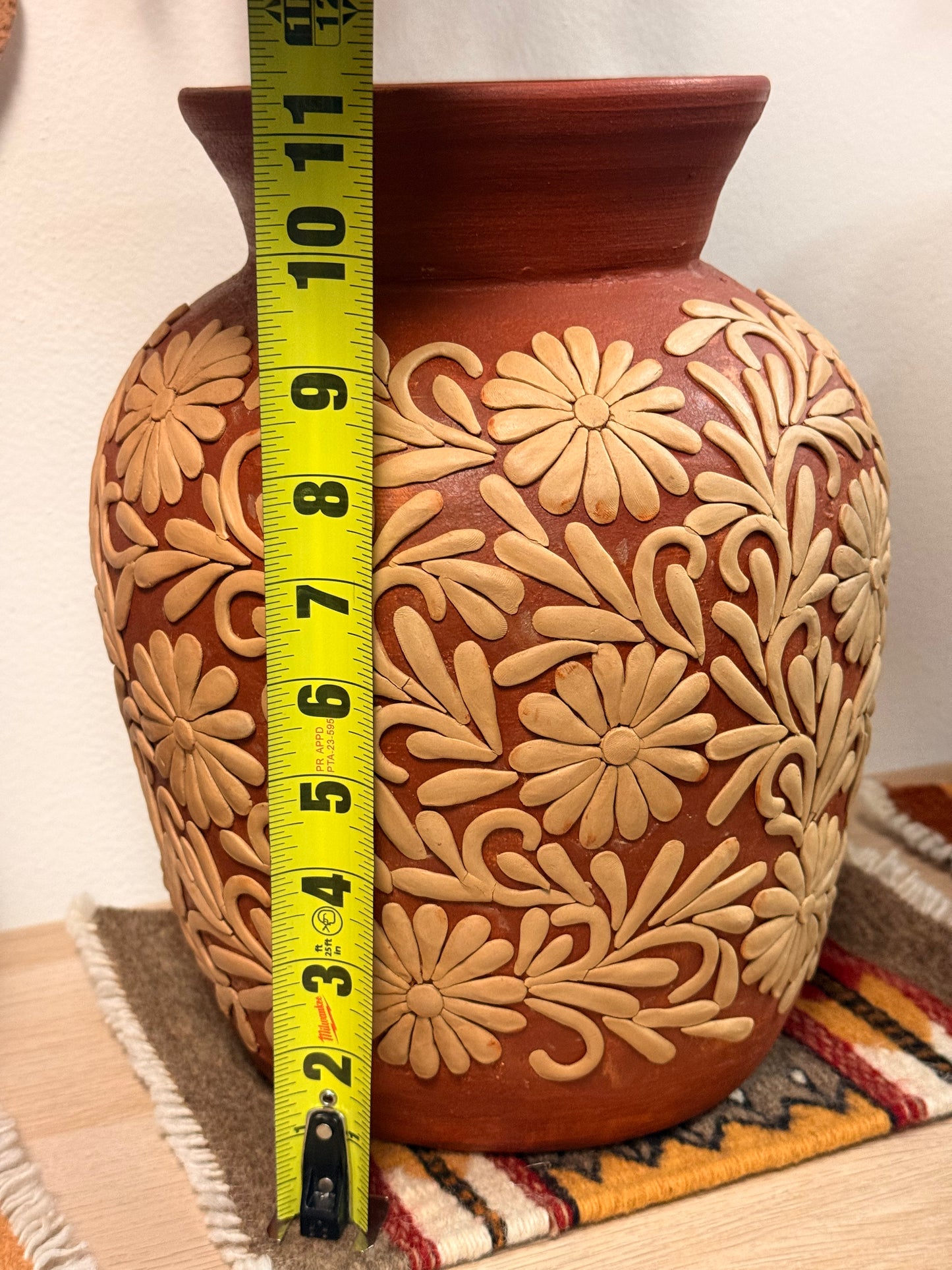 PRE ORDER Barro Rojo Flower Vase // Florero Bordado