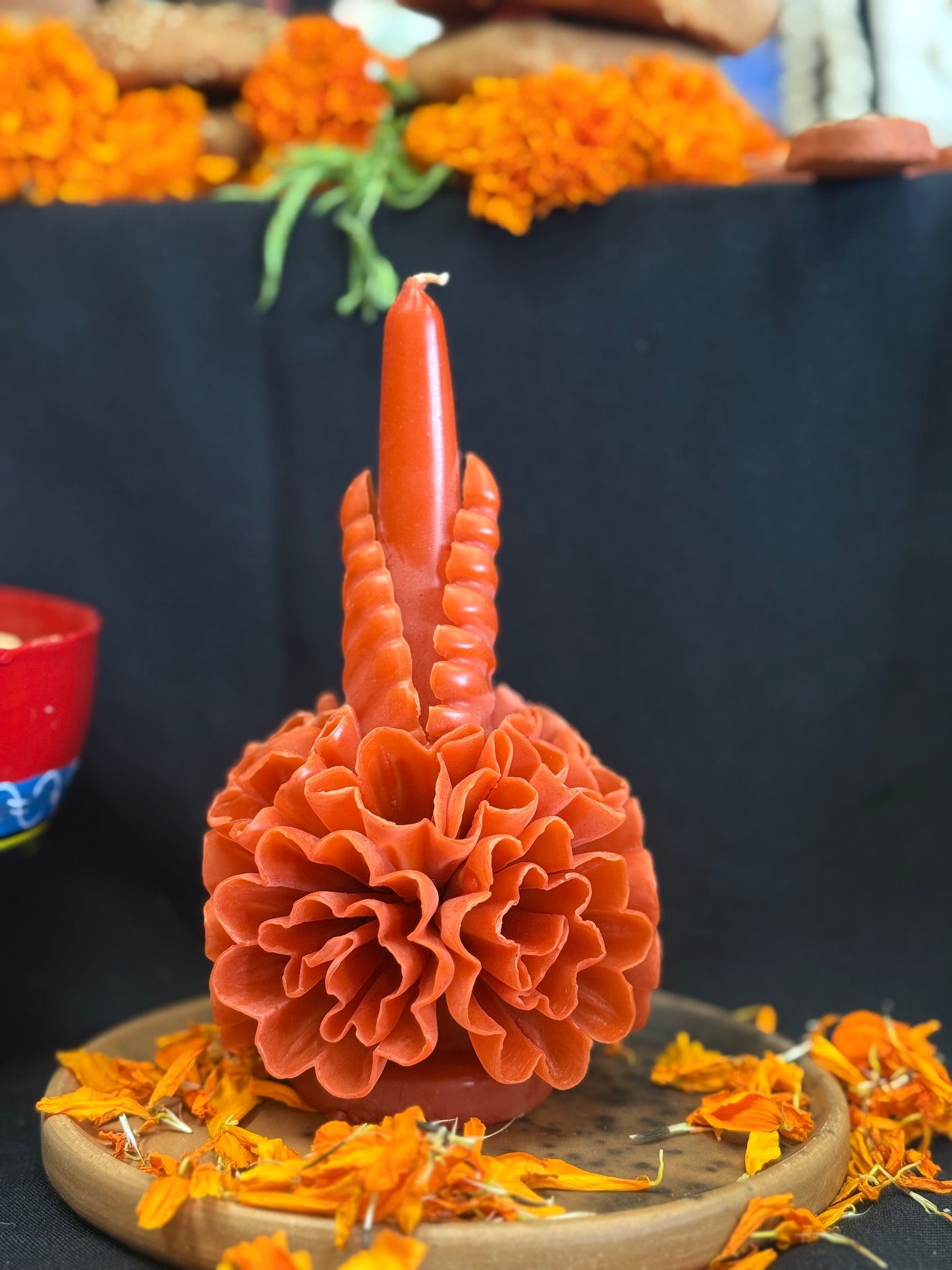 Terracotta clavel vela/candle