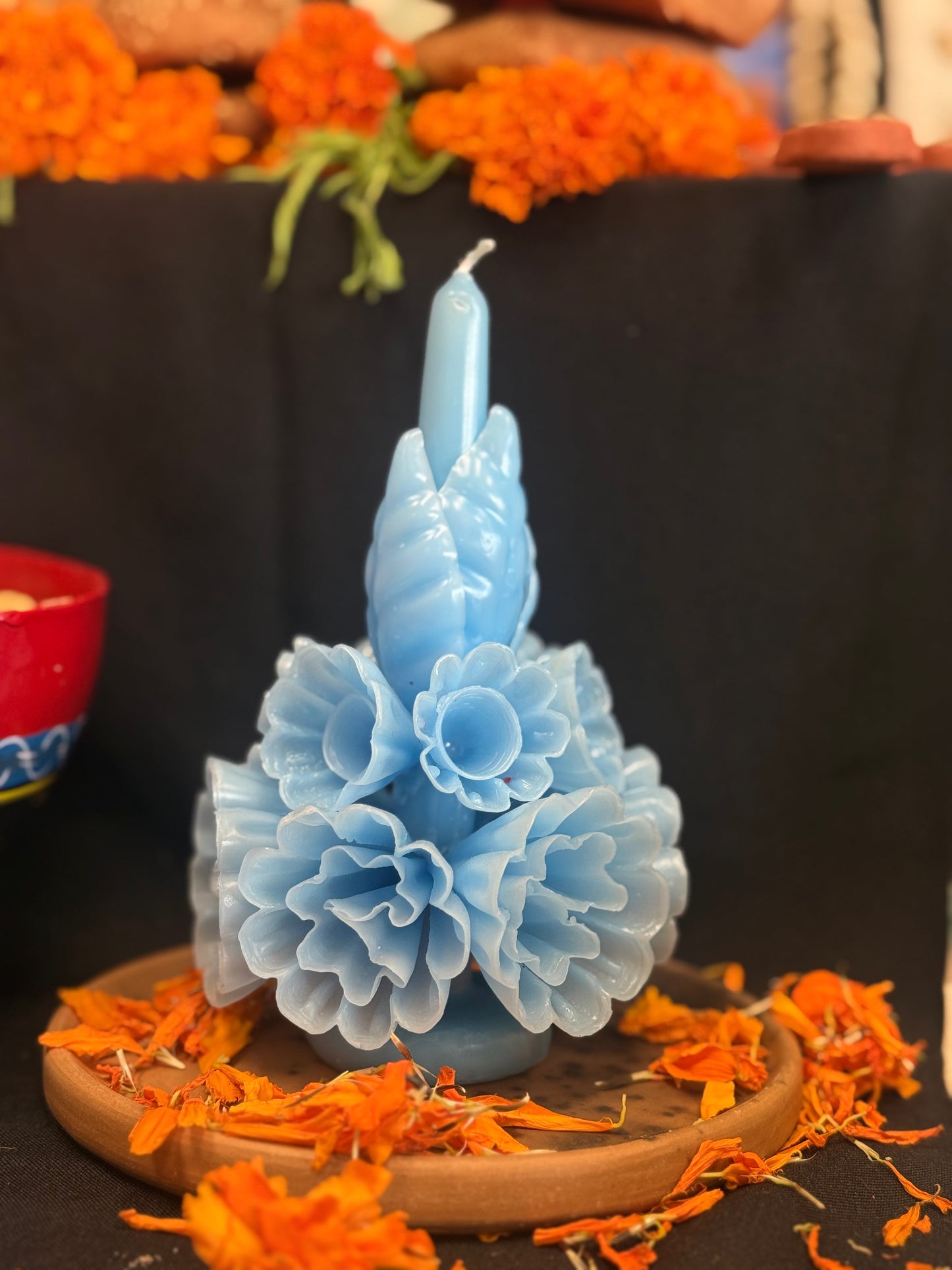 Blue Clavel Candle/Vela