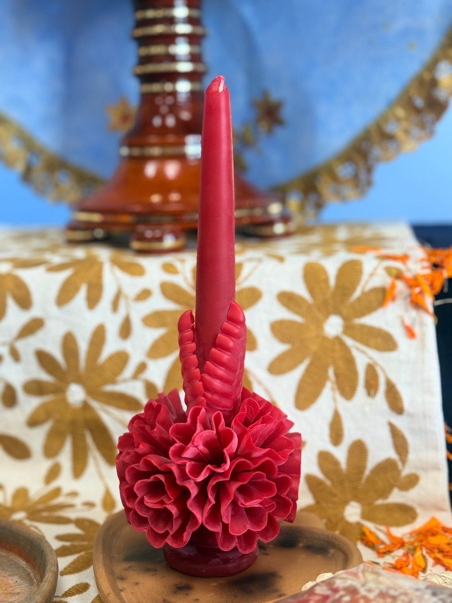 Red clavel candle/ Vela roja