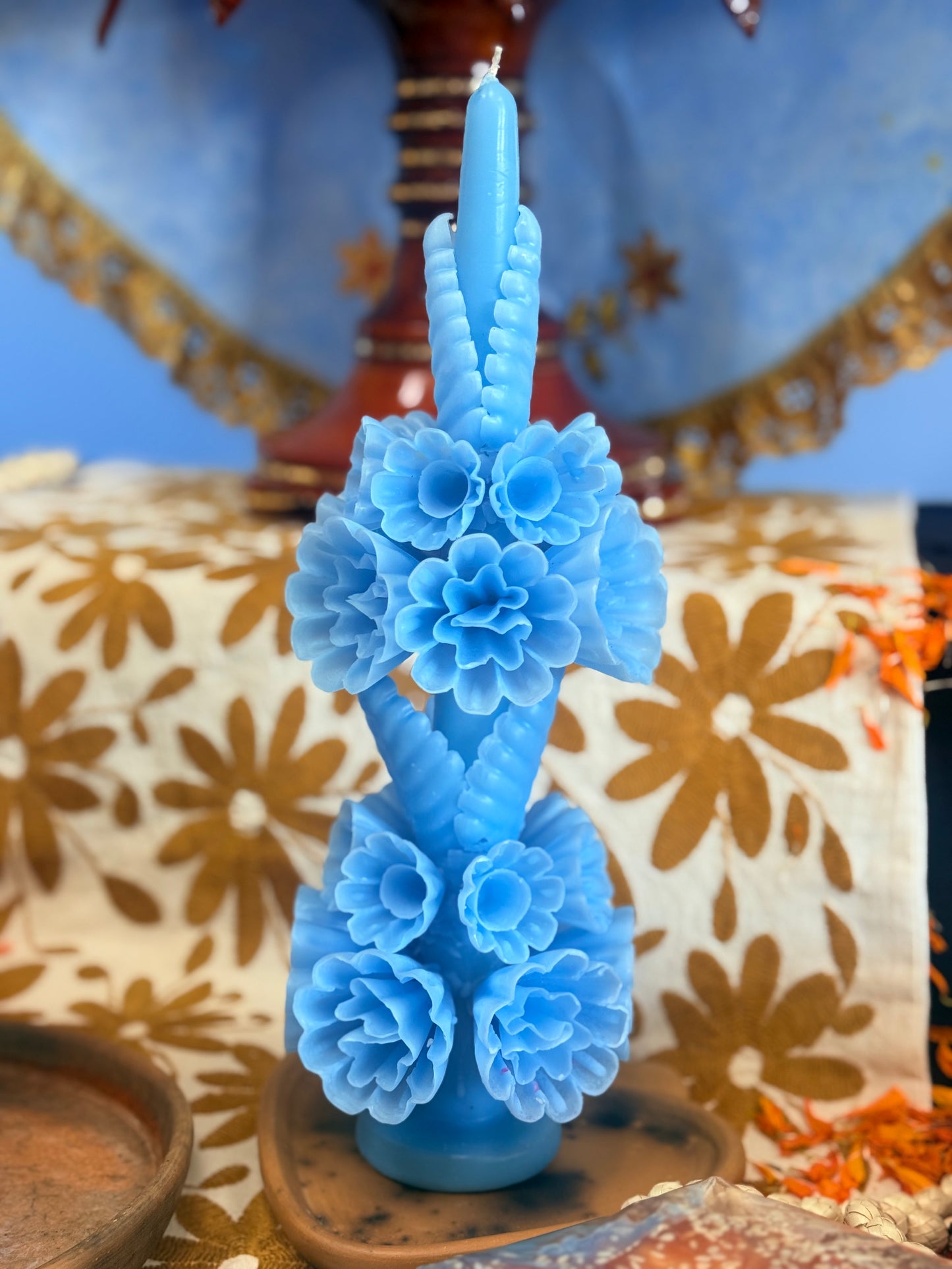 Blue Clavel doble piso vela/candle