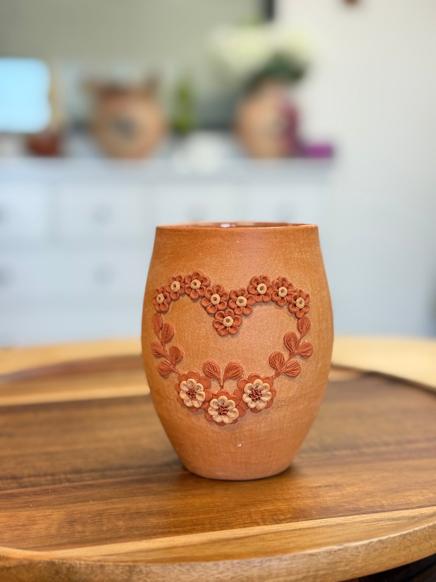 "Corazon" filigrana tumbler/vaso
