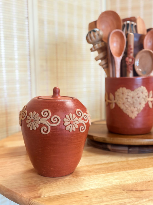 Bordado 8.5'' Jumbo Cookie Jar//Sugarholder