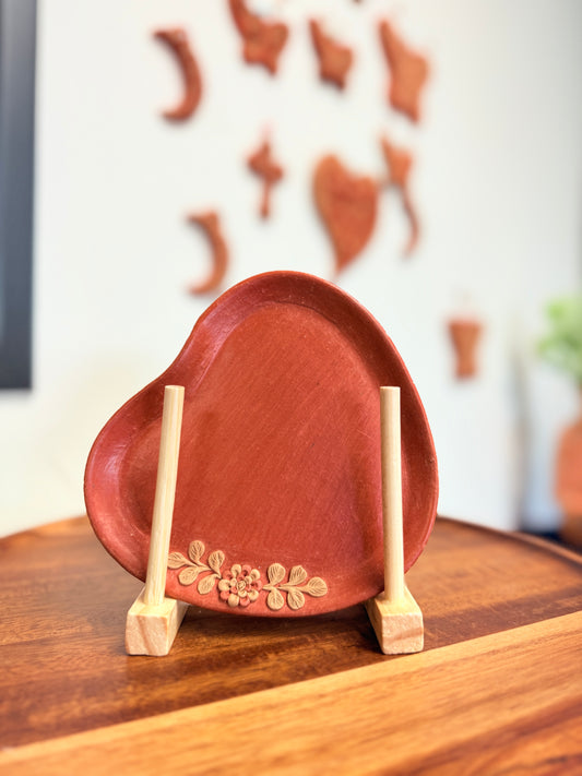 Cempasuchil Heart plate