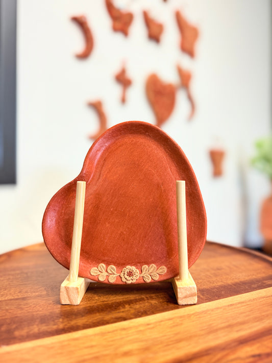Abby Filigrana 5.5" Red Plate