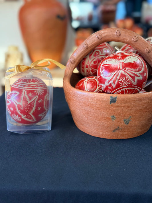 1 pc Red Christmas ornament