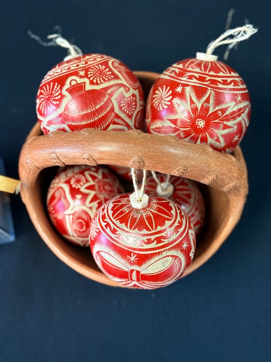 1 pc Red Christmas ornament