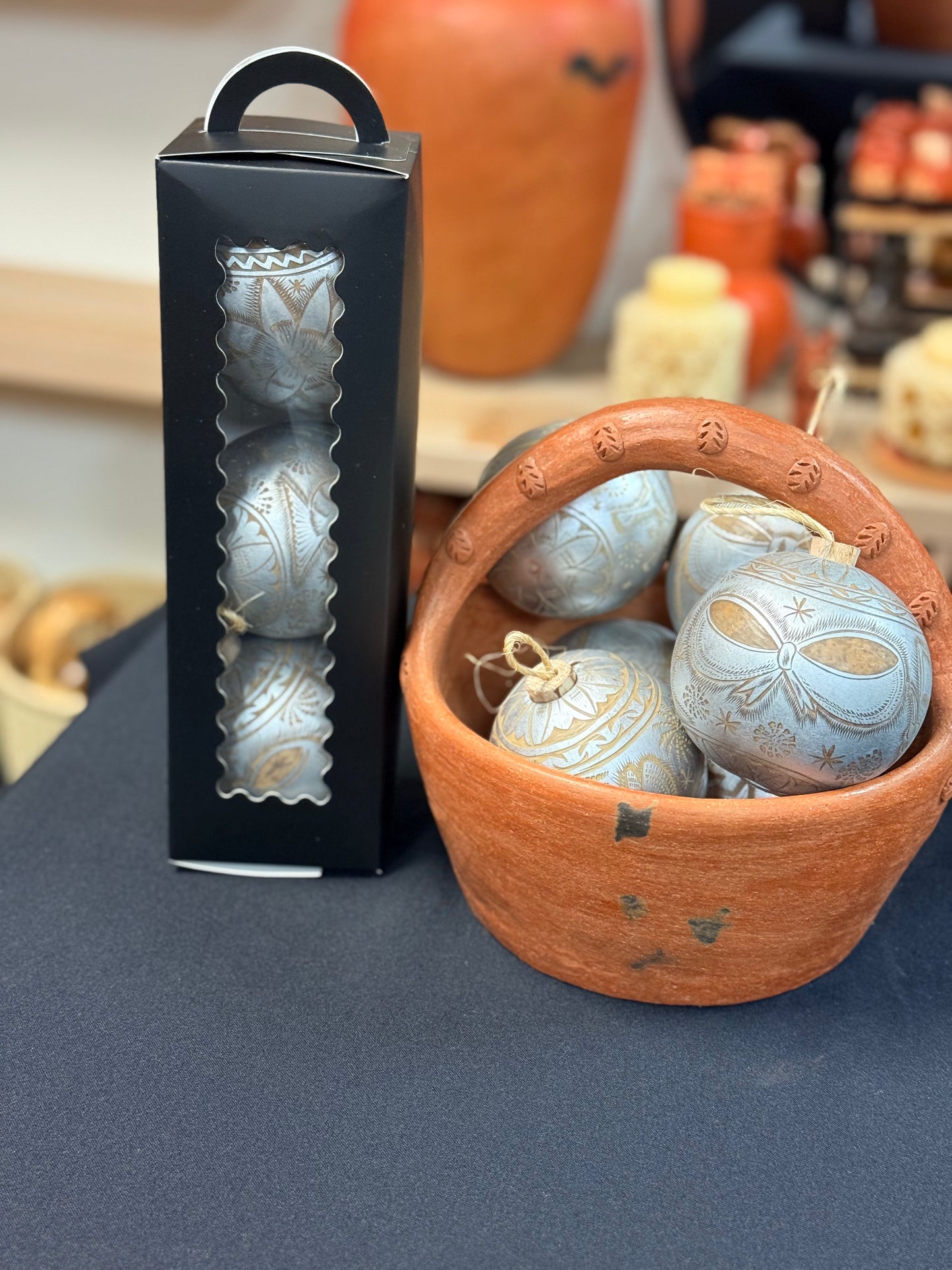 Set of 3 Silver Christmas Ornaments