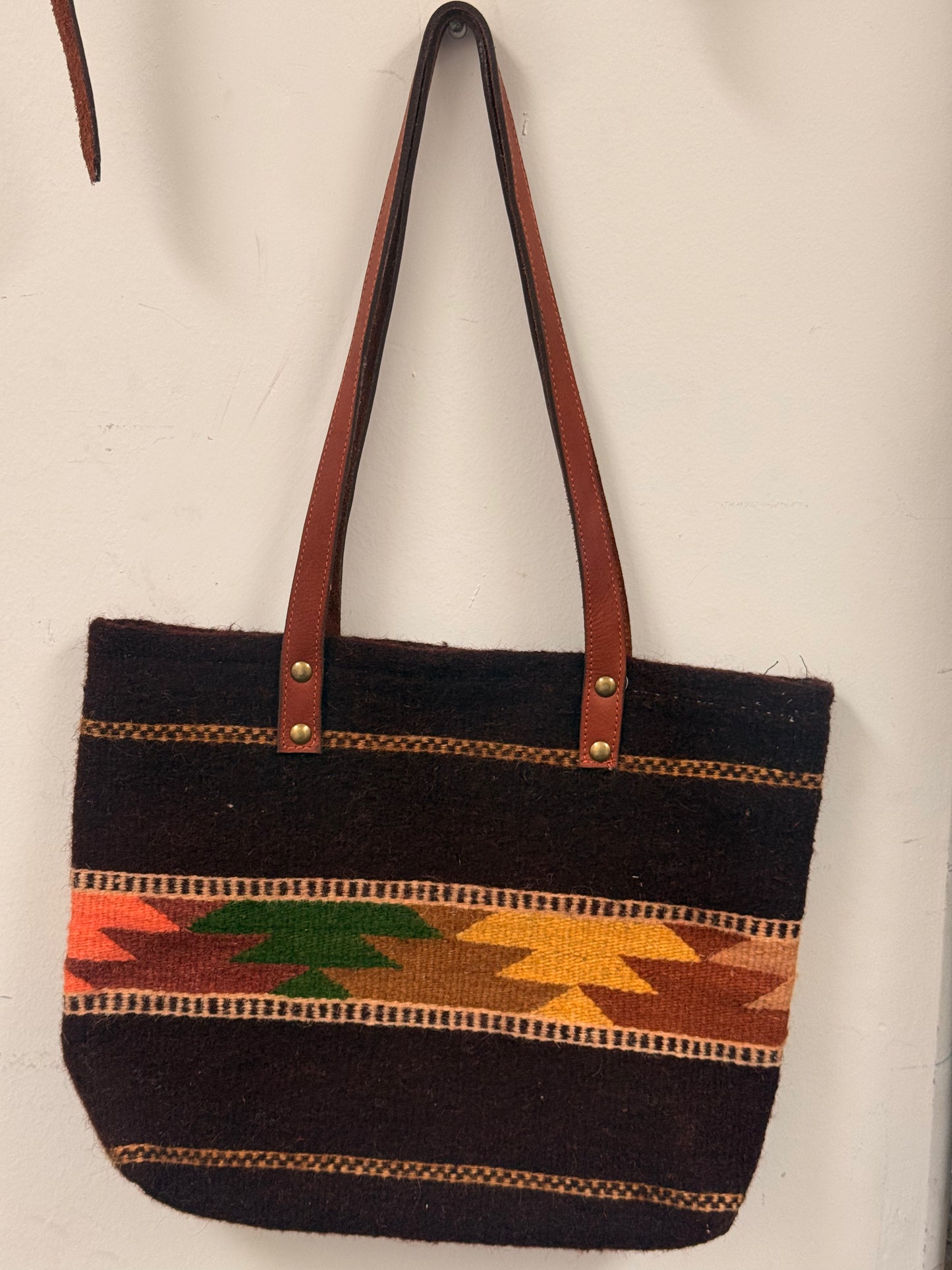 Handwoven Maroon Wool Bag