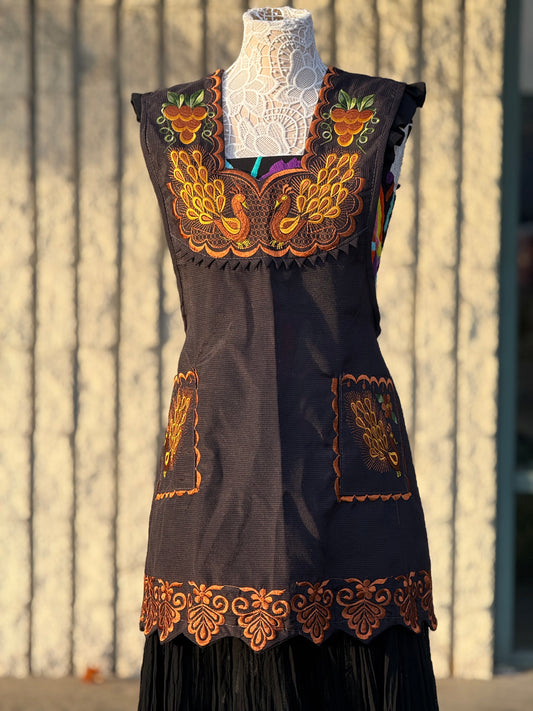 Otoño Peacock Mandil/Apron L