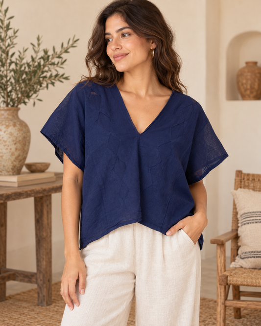 Crop Top Royal Blue