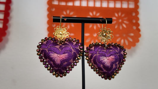 Aretes Bordados